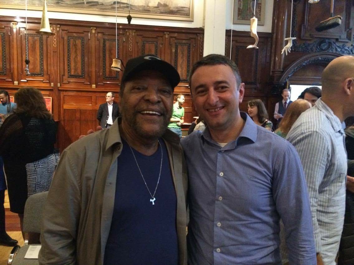 with the Brazilian singer Martinho da Vila at the Brazilian Embassy in London.jpg