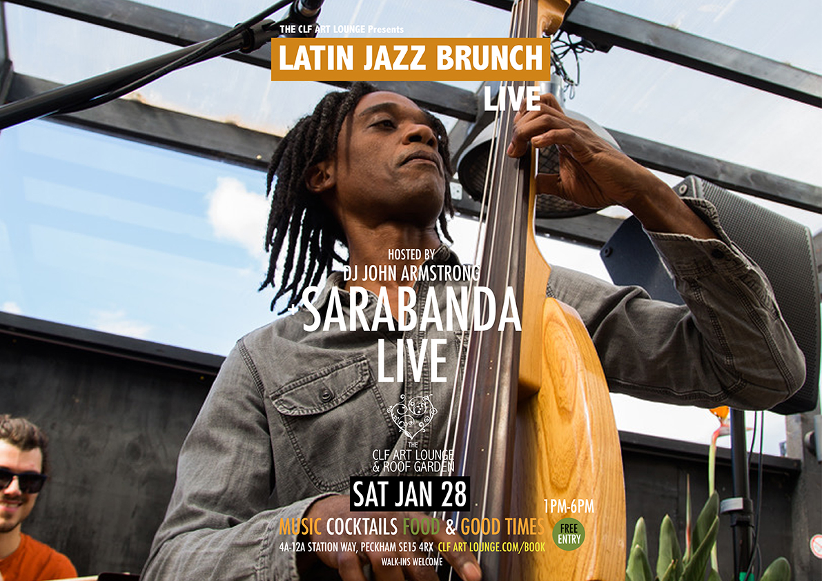 Latin Jazz Brunch Live with Sarabanda (Live) + John Armstrong, Free Entry