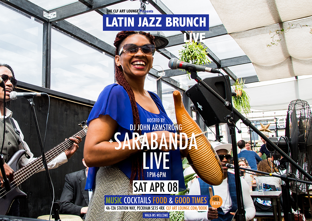 Sat Apr 08 (1pm-6pm / Free Entry) - We bring more tropical heat and good vibes aplenty as your latin-spired host and walking encyclopaedia of sound DJ JOHN ARMSTRONG is joined by Live partners in rhythm and rhyme aka the UK's leading Cuban Son, salsa, and latin jazz band, SARABANDA Live