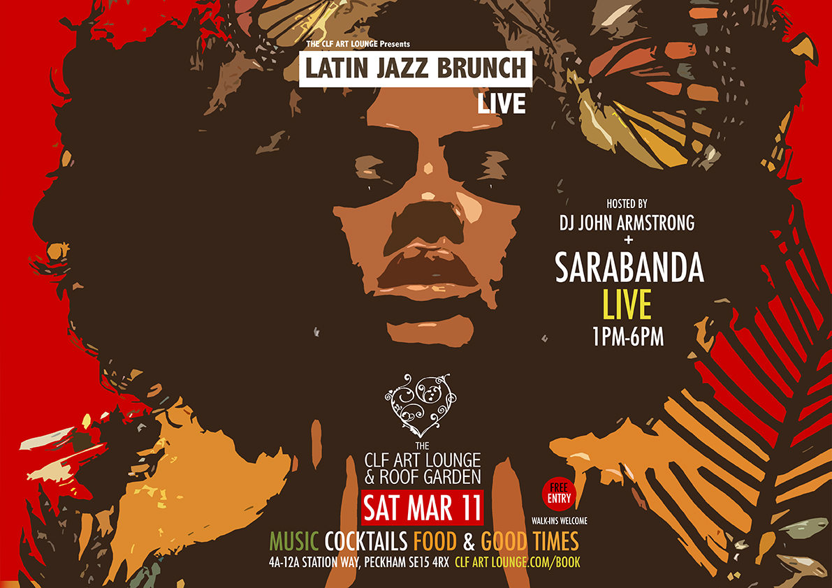 We continue a brand new year with a one two punch of Latin-Spired groove up on the roof as The Mighty JOHN ARMSTRONG is joined by the UK's leading Cuban Son, salsa, and latin jazz band SARABANDA (Live) up on The spacious covered / heated Roof, Free Entry!