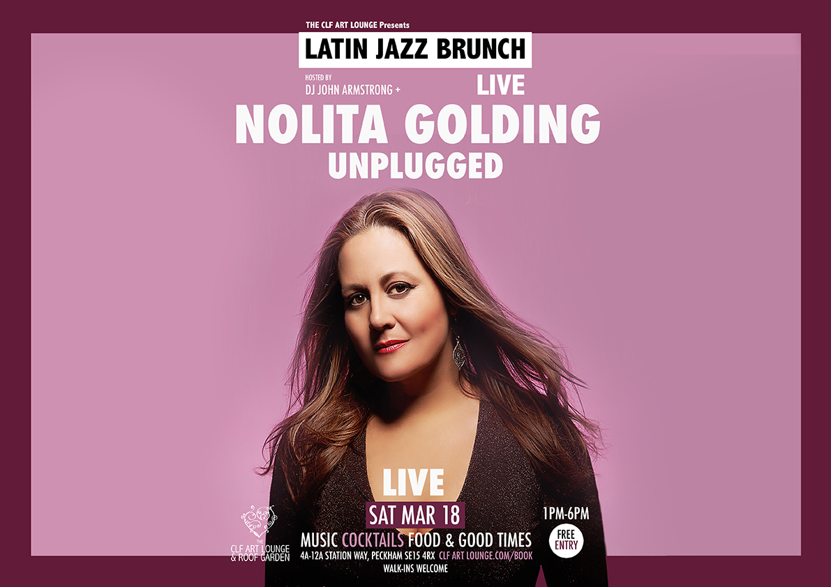 The Mighty JOHN ARMSTRONG is joined by a truly stunning artist & extraordinary live band, for an afternoon of righteous world class music. The sonically superior NOLITA GOLDING and Live band here to present a new unplugged interpretation of Cuban music as they delve through the songbook of the red white and blue of Cuba, America and the multi coloured sounds of South America, Live, Free Entry