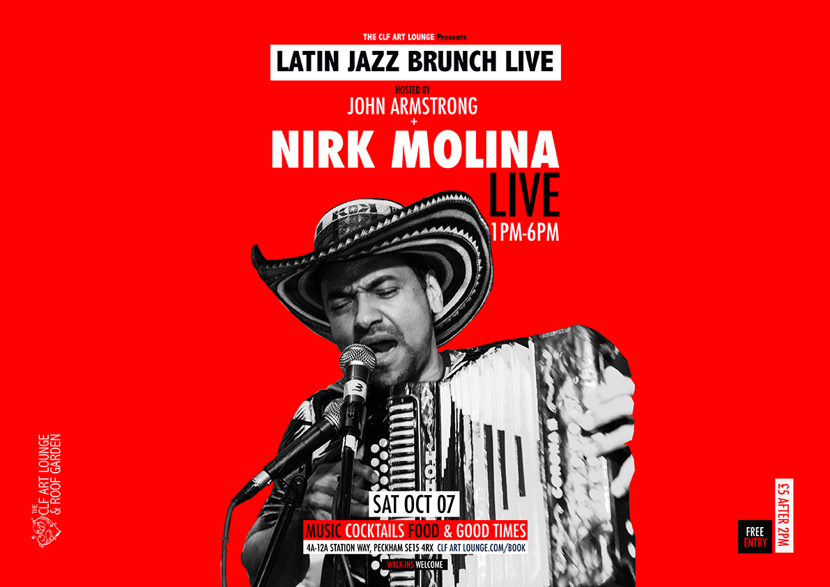 Sat Oct 07 - Latin Jazz Brunch Live with Nirk Molina (Live) + DJ John Armstrong