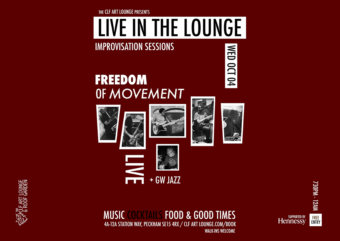Weds Oct 04 - Freedom Of Movement Live In The Lounge Improv Session + GW Jazz