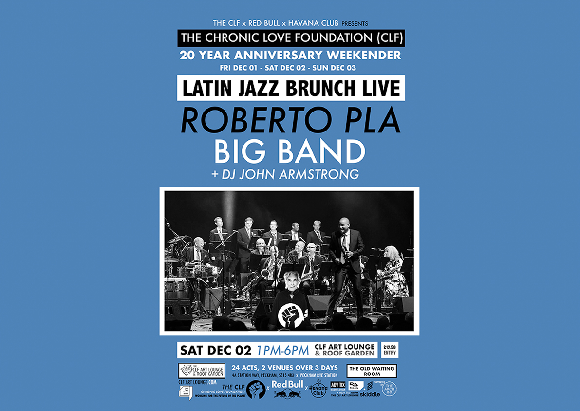 Sat Dec 02 - Latin Jazz Brunch Live with Roberto Pla Big Band