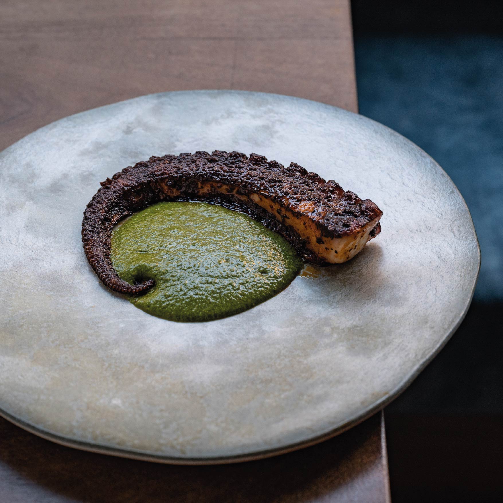 Grilled octopus, pasilla chilli, pipian verde